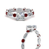 Load image into Gallery viewer, marquise-and-round-eternity-princess-cut-diamond-engagement-ring-with-ruby-in-white-gold-FDEWB9398PRRGRUDRANGLE3-NL-WG.jpg?v=1756456571