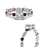 Load image into Gallery viewer, marquise-and-round-eternity-princess-cut-diamond-engagement-ring-with-ruby-in-white-gold-FDEWB9398PRRGRUDRANGLE3-NL-WG.jpg?v=1756456571
