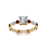 Load image into Gallery viewer, marquise-and-round-eternity-princess-cut-diamond-engagement-ring-with-ruby-in-yellow-gold-FDEWB9398PRRGRUDRANGLE5-NL-YG.jpg?v=1756456571
