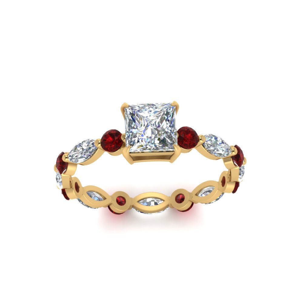 marquise-and-round-eternity-princess-cut-diamond-engagement-ring-with-ruby-in-yellow-gold-FDEWB9398PRRGRUDRANGLE5-NL-YG.jpg?v=1756456571