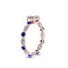 Load image into Gallery viewer, marquise-and-round-eternity-princess-cut-diamond-engagement-ring-with-sapphire-in-rose-gold-FDEWB9398PRRGSABLANGLE2-NL-RG.jpg?v=1756456570
