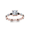 Load image into Gallery viewer, marquise-and-round-eternity-princess-cut-engagement-ring-with-black-diamond-in-rose-gold-FDEWB9398PRRGBLACKANGLE5-NL-RG.jpg?v=1756456571