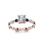 Load image into Gallery viewer, marquise-and-round-eternity-princess-cut-engagement-ring-with-black-diamond-in-rose-gold-FDEWB9398PRRGBLACKANGLE5-NL-RG.jpg?v=1756456571
