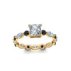 Load image into Gallery viewer, marquise-and-round-eternity-princess-cut-engagement-ring-with-black-diamond-in-yellow-gold-FDEWB9398PRRGBLACKANGLE5-NL-YG.jpg?v=1756456571