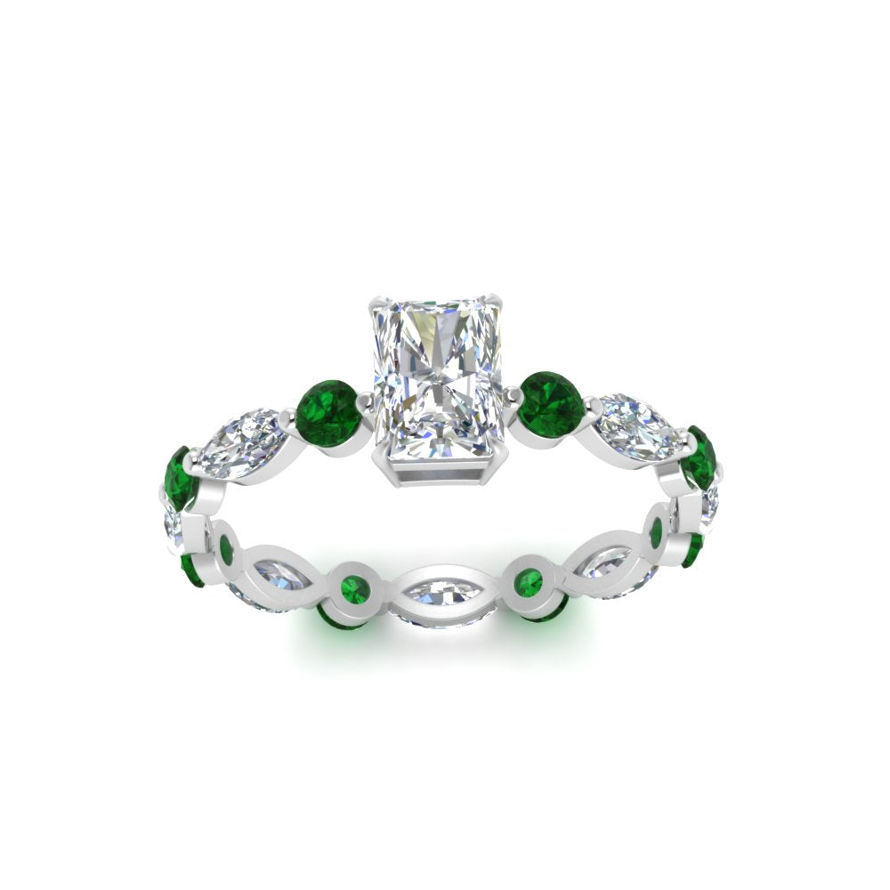 marquise-and-round-eternity-radiant-cut-diamond-engagement-ring-with-emerald-in-white-gold-FDEWB9398RARGEMGRANGLE5-NL-WG.jpg?v=1756456588