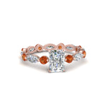 Load image into Gallery viewer, marquise-and-round-eternity-radiant-cut-diamond-engagement-ring-with-orange-sapphire-in-rose-gold-FDEWB9398RARGSAOR-NL-RG.jpg?v=1756456588
