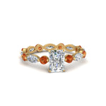 Load image into Gallery viewer, marquise-and-round-eternity-radiant-cut-diamond-engagement-ring-with-orange-sapphire-in-yellow-gold-FDEWB9398RARGSAOR-NL-YG.jpg?v=1756456588
