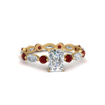 Load image into Gallery viewer, marquise-and-round-eternity-radiant-cut-diamond-engagement-ring-with-ruby-in-yellow-gold-FDEWB9398RARGRUDR-NL-YG.jpg?v=1756456588
