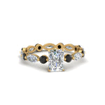 Load image into Gallery viewer, marquise-and-round-eternity-radiant-cut-engagement-ring-with-black-diamond-in-yellow-gold-FDEWB9398RARGBLACK-NL-YG.jpg?v=1756456589
