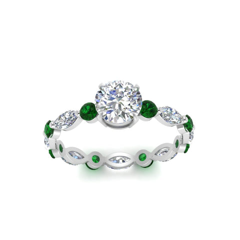 marquise-and-round-eternity-round-cut-diamond-engagement-ring-with-emerald-in-white-gold-FDEWB9398RORGEMGRANGLE5-NL-WG.jpg?v=1756456603
