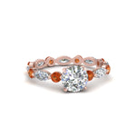 Load image into Gallery viewer, marquise-and-round-eternity-round-cut-diamond-engagement-ring-with-orange-sapphire-in-rose-gold-FDEWB9398RORGSAOR-NL-RG.jpg?v=1756456603
