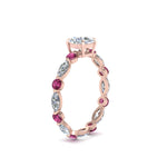 Load image into Gallery viewer, marquise-and-round-eternity-round-cut-diamond-engagement-ring-with-pink-sapphire-in-rose-gold-FDEWB9398RORGSADRPIANGLE2-NL-RG.jpg?v=1756456603
