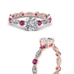 Load image into Gallery viewer, marquise-and-round-eternity-round-cut-diamond-engagement-ring-with-pink-sapphire-in-rose-gold-FDEWB9398RORGSADRPIANGLE3-NL-RG.jpg?v=1756456603
