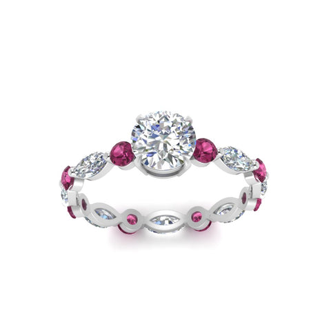 marquise-and-round-eternity-round-cut-diamond-engagement-ring-with-pink-sapphire-in-white-gold-FDEWB9398RORGSADRPIANGLE5-NL-WG.jpg?v=1756456603