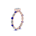 Load image into Gallery viewer, marquise-and-round-eternity-round-cut-diamond-engagement-ring-with-sapphire-in-rose-gold-FDEWB9398RORGSABLANGLE2-NL-RG.jpg?v=1756456603
