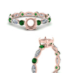 Load image into Gallery viewer, marquise-and-round-eternity-semi-mount-diamond-engagement-ring-with-emerald-in-rose-gold-FDEWB9398RORSMRGEMGRANGLE3-NL-RG_b9bb8f7f-48e6-41c8-9be7-49b973b38e8b.jpg?v=1756459705
