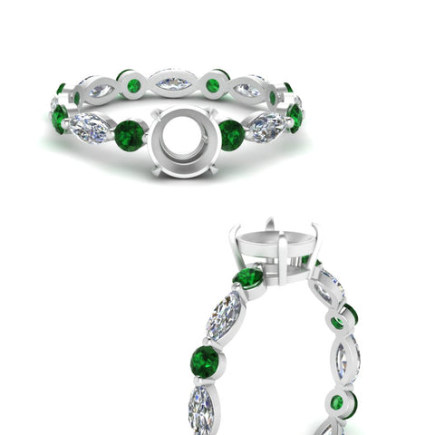 marquise-and-round-eternity-semi-mount-diamond-engagement-ring-with-emerald-in-white-gold-FDEWB9398RORSMRGEMGRANGLE3-NL-WG_e6b1a029-64dd-4d17-a29d-15dc813672aa.jpg?v=1756459705
