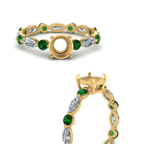 marquise-and-round-eternity-semi-mount-diamond-engagement-ring-with-emerald-in-yellow-gold-FDEWB9398RORSMRGEMGRANGLE3-NL-YG_a8066631-b58d-4b24-9b40-9a78fd931be9.jpg?v=1756459705