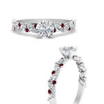 Load image into Gallery viewer, marquise-and-round-ruby-classic-vintage-engagement-ring-in-FD11063RORGRUDRANGLE3-NL-WG
