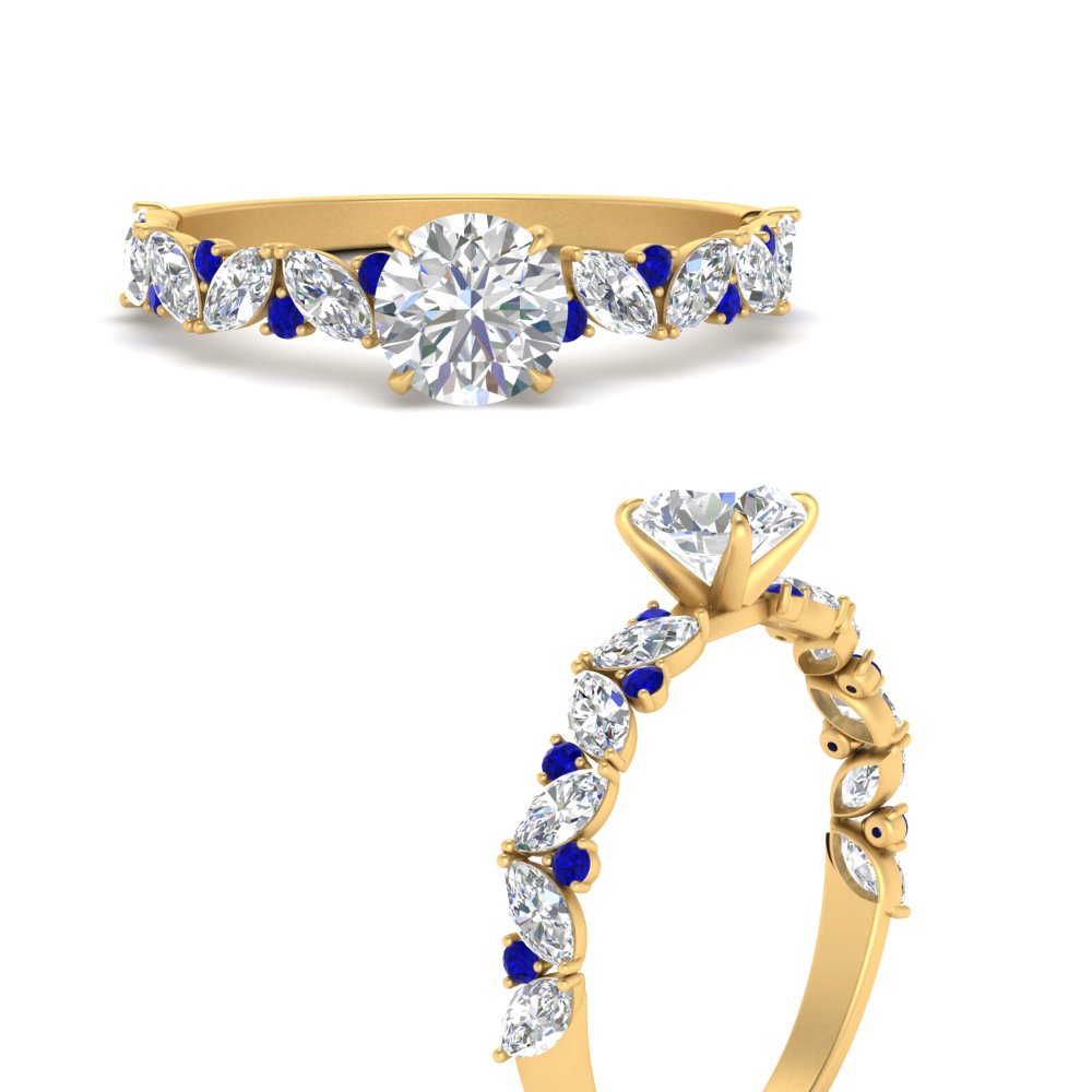 marquise-and-round-sapphire-classic-vintage-engagement-ring-in-FD11063RORGSABLANGLE3-NL-YG