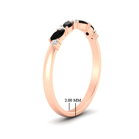 marquise-and-round-stacking-black-diamond-band-in-rose-gold-fd11534bgblack-nl-rg