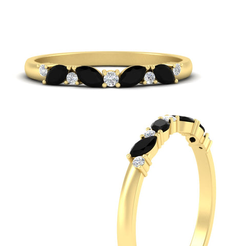 marquise-and-round-stacking-black-diamond-band-in-yellow-gold-fd11534bgblack-nl-yg