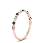Load image into Gallery viewer, marquise-and-round-stacking-black-diamond-ring-in-rose-gold-FD9403BGBLACKANGLE3-NL-RG.jpg
