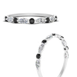 Load image into Gallery viewer, marquise-and-round-stacking-black-diamond-ring-in-white-gold-FD9403BGBLACKANGLE3-NL-WG.jpg
