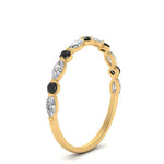 Load image into Gallery viewer, marquise-and-round-stacking-black-diamond-ring-in-yellow-gold-FD9403BGBLACKANGLE3-NL-YG.jpg
