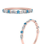 Load image into Gallery viewer, marquise-and-round-stacking-blue-topaz-ring-in-rose-gold-FD9403BGICBLTOANGLE3-NL-RG.jpg
