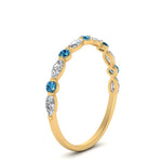 Load image into Gallery viewer, marquise-and-round-stacking-blue-topaz-ring-in-yellow-gold-FD9403BGICBLTOANGLE3-NL-YG.jpg
