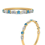 Load image into Gallery viewer, marquise-and-round-stacking-blue-topaz-ring-in-yellow-gold-FD9403BGICBLTOANGLE3-NL-YG.jpg
