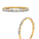 Load image into Gallery viewer, marquise-and-round-stacking-diamond-ring-in-yellow-gold-FD9403BANGLE3-NL-YG.jpg
