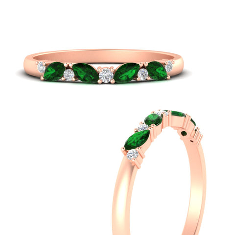 marquise-and-round-stacking-emerald-band-in-rose-gold-fd11534bgemgr-nl-rg