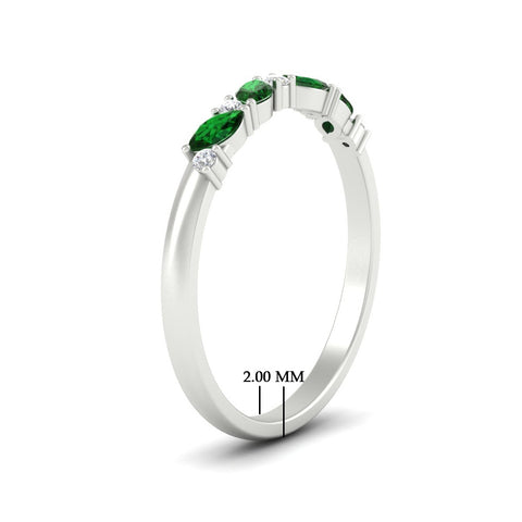 marquise-and-round-stacking-emerald-band-in-white-gold-fd11534bgemgr-nl-wg