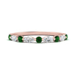 Load image into Gallery viewer, marquise-and-round-stacking-emerald-ring-in-rose-gold-FD9403BGEMGRANGLE3-NL-RG.jpg
