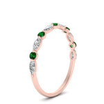 Load image into Gallery viewer, marquise-and-round-stacking-emerald-ring-in-rose-gold-FD9403BGEMGRANGLE3-NL-RG.jpg
