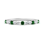 Load image into Gallery viewer, marquise-and-round-stacking-emerald-ring-in-white-gold-FD9403BGEMGRANGLE3-NL-WG.jpg

