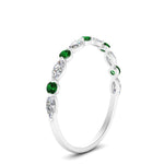 Load image into Gallery viewer, marquise-and-round-stacking-emerald-ring-in-white-gold-FD9403BGEMGRANGLE3-NL-WG.jpg
