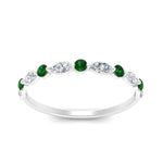 Load image into Gallery viewer, marquise-and-round-stacking-emerald-ring-in-white-gold-FD9403BGEMGRANGLE3-NL-WG.jpg
