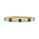 Load image into Gallery viewer, shared-prong-marquise-stacking-emerald-ring-in-yellow-gold-fd9403-sr-fancyhand-nl-yg.jpg
