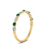 Load image into Gallery viewer, shared-prong-marquise-stacking-emerald-ring-in-yellow-gold-fd9403-sr-fancyhand-nl-yg.jpg
