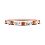 Load image into Gallery viewer, marquise-and-round-stacking-orange-sapphire-ring-in-rose-gold-FD9403BGSAORANGLE3-NL-RG.jpg
