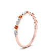 Load image into Gallery viewer, marquise-and-round-stacking-orange-sapphire-ring-in-rose-gold-FD9403BGSAORANGLE3-NL-RG.jpg
