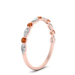 Load image into Gallery viewer, marquise-and-round-stacking-orange-sapphire-ring-in-rose-gold-FD9403BGSAORANGLE3-NL-RG.jpg

