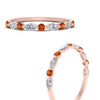 Load image into Gallery viewer, marquise-and-round-stacking-orange-sapphire-ring-in-rose-gold-FD9403BGSAORANGLE3-NL-RG.jpg