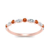 Load image into Gallery viewer, marquise-and-round-stacking-orange-sapphire-ring-in-rose-gold-FD9403BGSAORANGLE3-NL-RG.jpg
