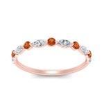 Load image into Gallery viewer, marquise-and-round-stacking-orange-sapphire-ring-in-rose-gold-FD9403BGSAORANGLE3-NL-RG.jpg

