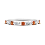 Load image into Gallery viewer, marquise-and-round-stacking-orange-sapphire-ring-in-white-gold-FD9403BGSAORANGLE3-NL-WG.jpg
