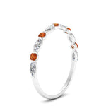 Load image into Gallery viewer, marquise-and-round-stacking-orange-sapphire-ring-in-white-gold-FD9403BGSAORANGLE3-NL-WG.jpg
